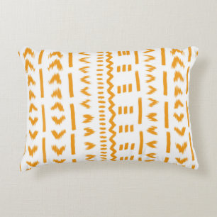 Paden van Sun Mudcloth Afrikaanse patroon in wit Accent Kussen
