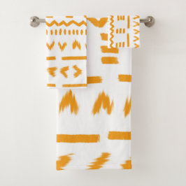 Paden van Sun Mudcloth Afrikaanse patroon in wit Bad Handdoek