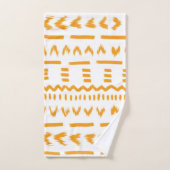 Paden van Sun Mudcloth Afrikaanse patroon in wit Bad Handdoek (Handdoek)