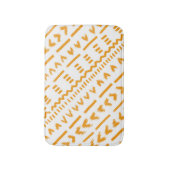 Paden van Sun Mudcloth Afrikaanse patroon in wit Badmat (Voorkant Verticaal)