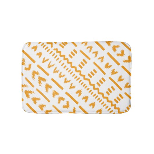 Paden van Sun Mudcloth Afrikaanse patroon in wit Badmat (Voorkant)