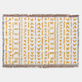 Paden van Sun Mudcloth Afrikaanse patroon in wit Deken (Voorkant)