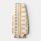 Paden van Sun Mudcloth Afrikaanse patroon in wit Flesjeskoeler (Voorkant)