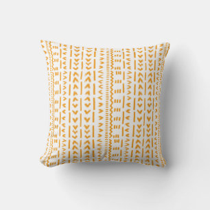 Paden van Sun Mudcloth Afrikaanse patroon in wit Kussen