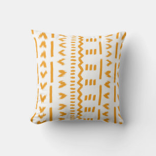 Paden van Sun Mudcloth Afrikaanse patroon in wit Kussen