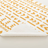 Paden van Sun Mudcloth Afrikaanse patroon in wit Sherpa Deken (3/4)