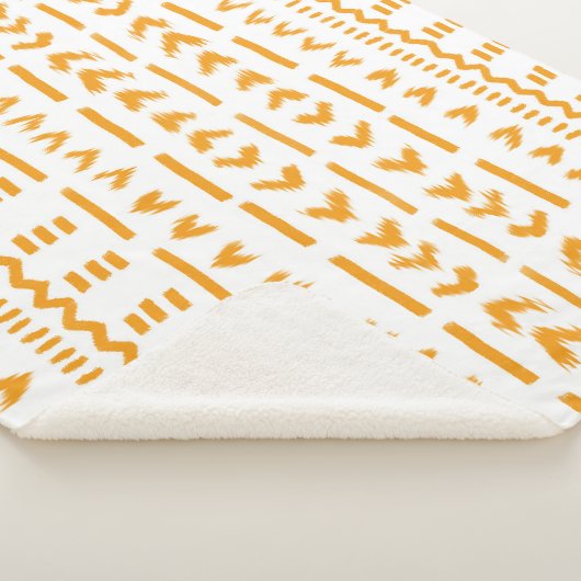 Paden van Sun Mudcloth Afrikaanse patroon in wit Sherpa Deken (3/4)