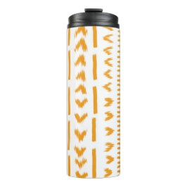 Paden van Sun Mudcloth Afrikaanse patroon in wit Thermosbeker