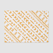 Paden van Sun Mudcloth Afrikaanse patroon in wit Tissuepapier (Voorkant)