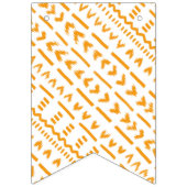 Paden van Sun Mudcloth Afrikaanse patroon in wit Vlaggetjes (Tweede vlag)