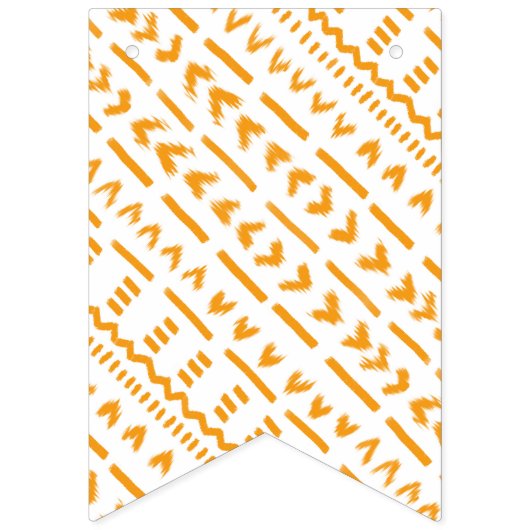 Paden van Sun Mudcloth Afrikaanse patroon in wit Vlaggetjes (Tweede vlag)