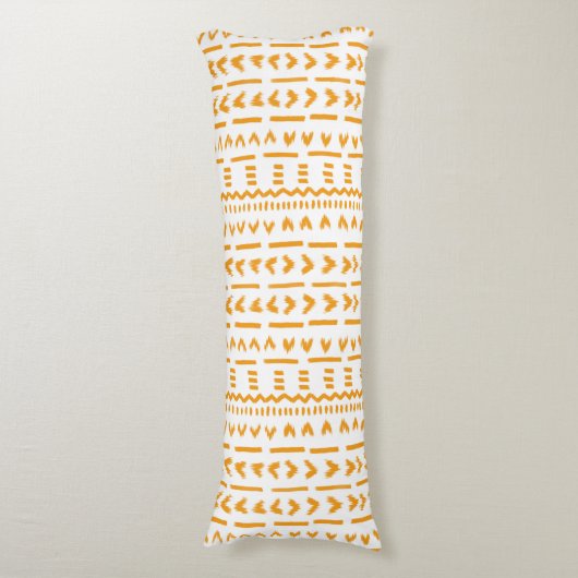 Paden van zon modderdoek Afrikaanse patroon in tur Lichaamskussen (Voorkant Verticaal)