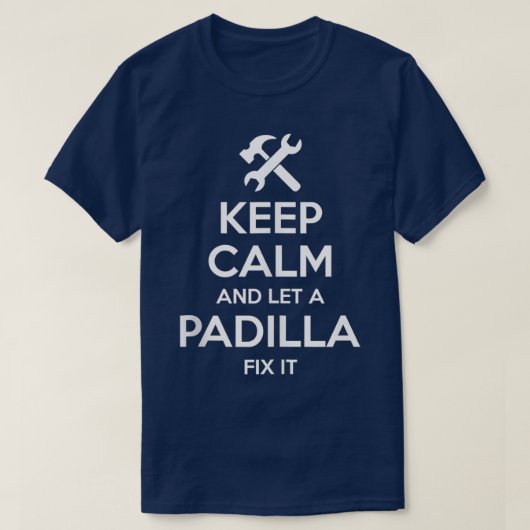 PADILLA Funny Surname Birthday Family Tree Reunion T-shirt (Design voorkant)