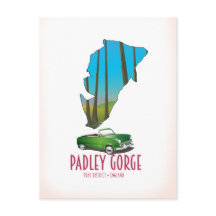 Padley Gorge piekdistrict Engeland kaart