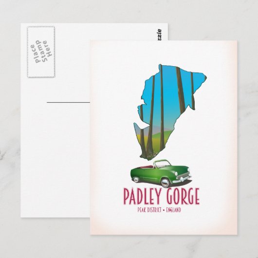 Padley Gorge-top in england Briefkaart (Voorkant / Achterkant)