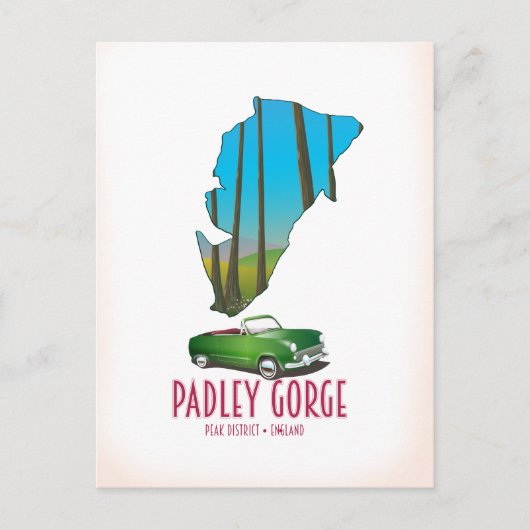 Padley Gorge-top in england Briefkaart (Voorkant)