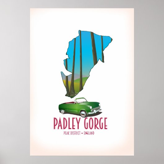 Padley Gorge-top in england Poster (Voorkant)