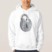 Padlock Beveiliging Heren Hoodie (Voorkant)