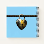 Padlock Custom Text Secret Journal Notitieboek (Achterkant)