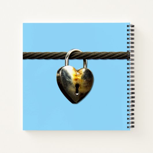 Padlock Custom Text Secret Journal Notitieboek (Achterkant)