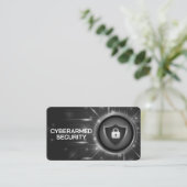 Padlock Cyber Tech Achtergrond Visitekaartje (Staand voorkant)