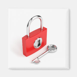 Padlock en key magneet