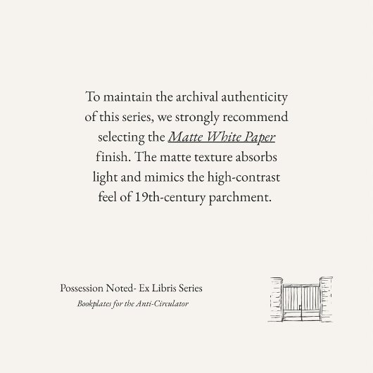 Padlock Ex Libris Bookplate -Library Label 