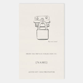 Padlock Ex Libris Bookplate -Library Label 