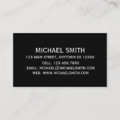 Padlock Lock Chain Link Fence NYC Urban Photograph Visitekaartje (Achterkant)