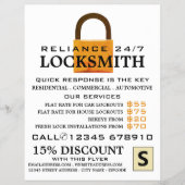 padlock, Locksmith Adverteren flyer (Voorkant)