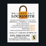padlock, Locksmith Adverteren flyer<br><div class="desc">slot,  Locksmith Adverteren brochures door de Visitekaartje.</div>