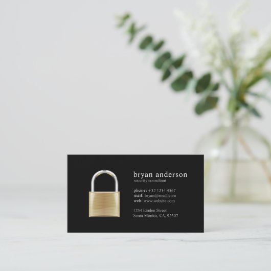 Padlock Security Consultant Visitekaartje (Staand voorkant)