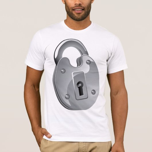 Padlock Security Mannen T-Shirt (Voorkant)