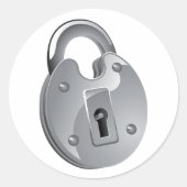 Padlock-Stickers Ronde Sticker (Voorkant)