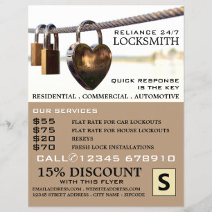 Padlocks op Rope, Locksmith Adverteren Flyer
