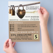 Padlocks op Rope, Locksmith Adverteren Flyer (Hand)
