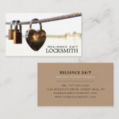 Padlocks op Rope, Locksmith Visitekaartje (Voorkant / Achterkant)