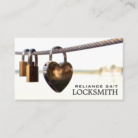 Padlocks op Rope, Locksmith Visitekaartje (Voorkant)