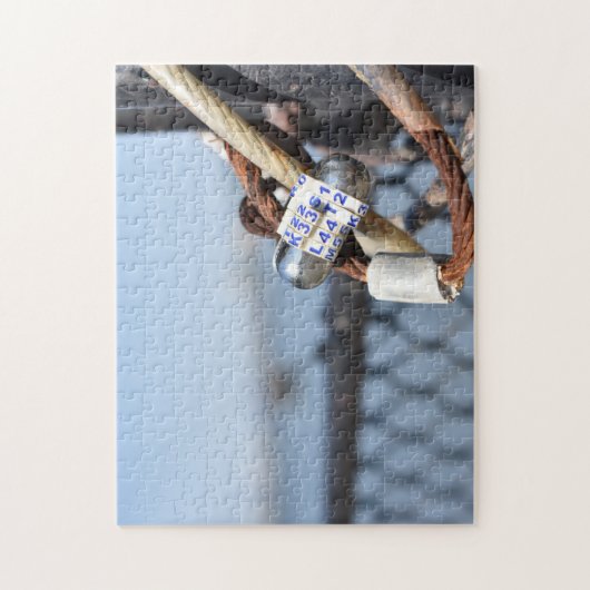 Padlocks Riverside Park Hudson River New York Legpuzzel (Verticaal)