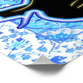 Padma Blue Arabesque Poster (Hoek)