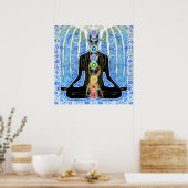 Padma Blue Arabesque Poster (Keuken)