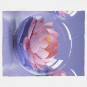Padma Lotus Bel Fleece Deken (Voorkant (Horizontaal))