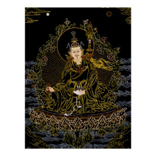 Padmasambhava Guru Rinpoche Boeddhist Thangka Perfect Poster