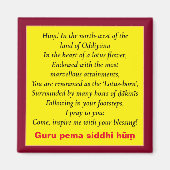 Padmasambhava Mantra & Seven Line Prayer/Guru Magneet (Voorkant)