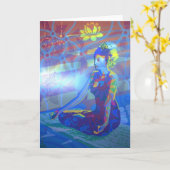 Padmasana 2011 Digitaal als wenskaart Kaart (Gele Bloem)