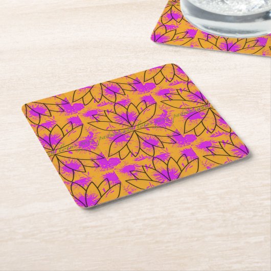 Padmasana Paper Coaster Kartonnen Onderzetters (Schuin)