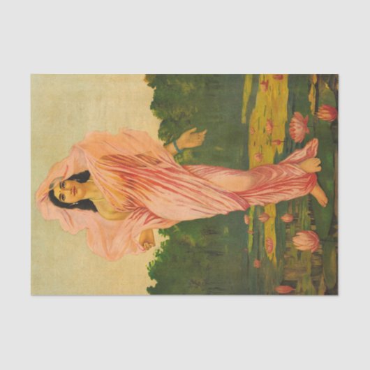 Padmini by Raja Ravi Varma Tissuepapier (Voorkant)