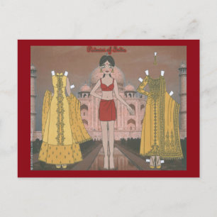 Padmini of India Paper Doll Briefkaart