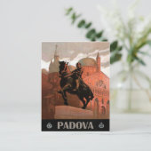 Padova, stad, Italië, oud poster Briefkaart (Staand voorkant)