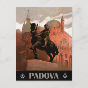 Padova, stad, Italië, oud poster Briefkaart
